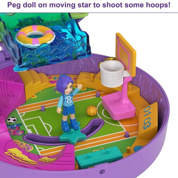 Polly Pocket | Soccer Squad w/2 Micro Dolls & Accessories, Surprise Reveals - Picture 5 of 9